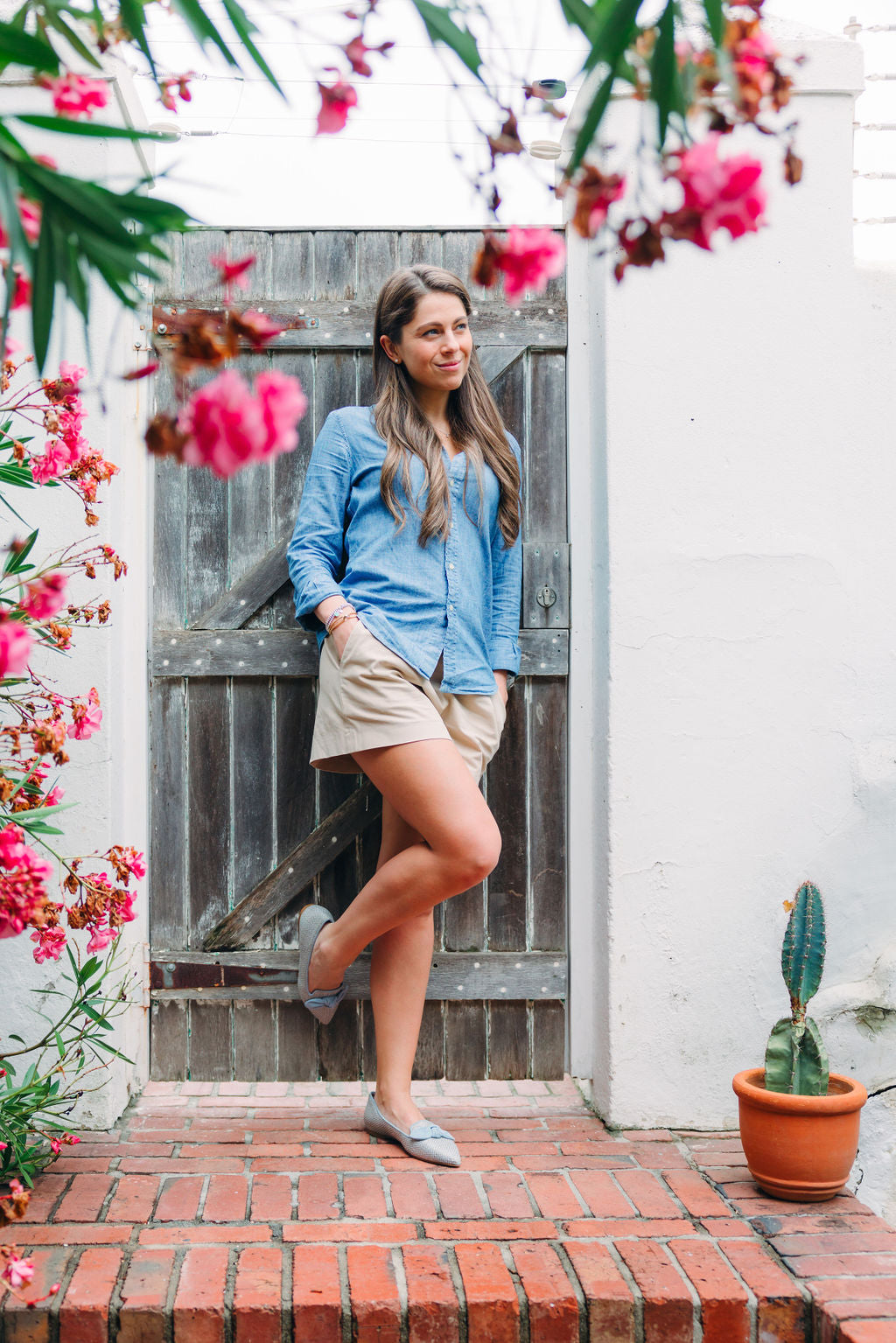 Jeans raffia bow loafer Pointy