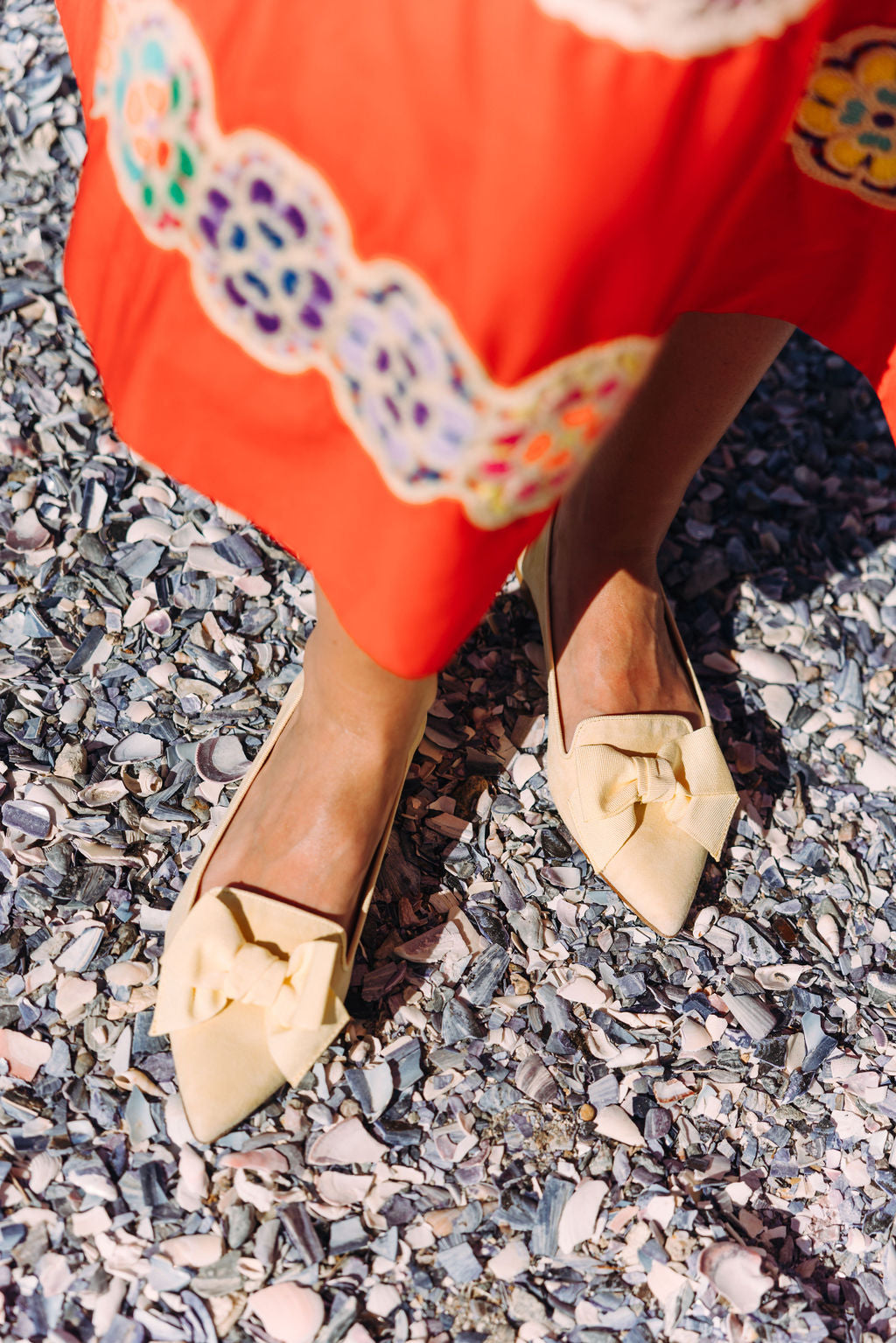 Citrus-Paglia bow loafer Pointy