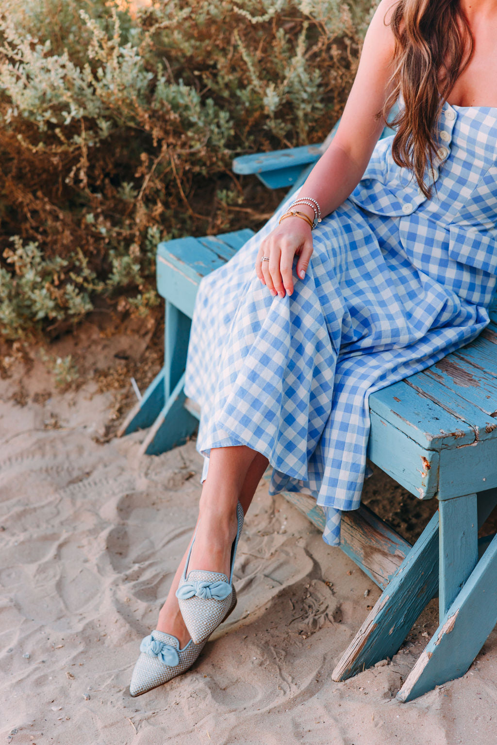 Jeans raffia bow loafer Pointy