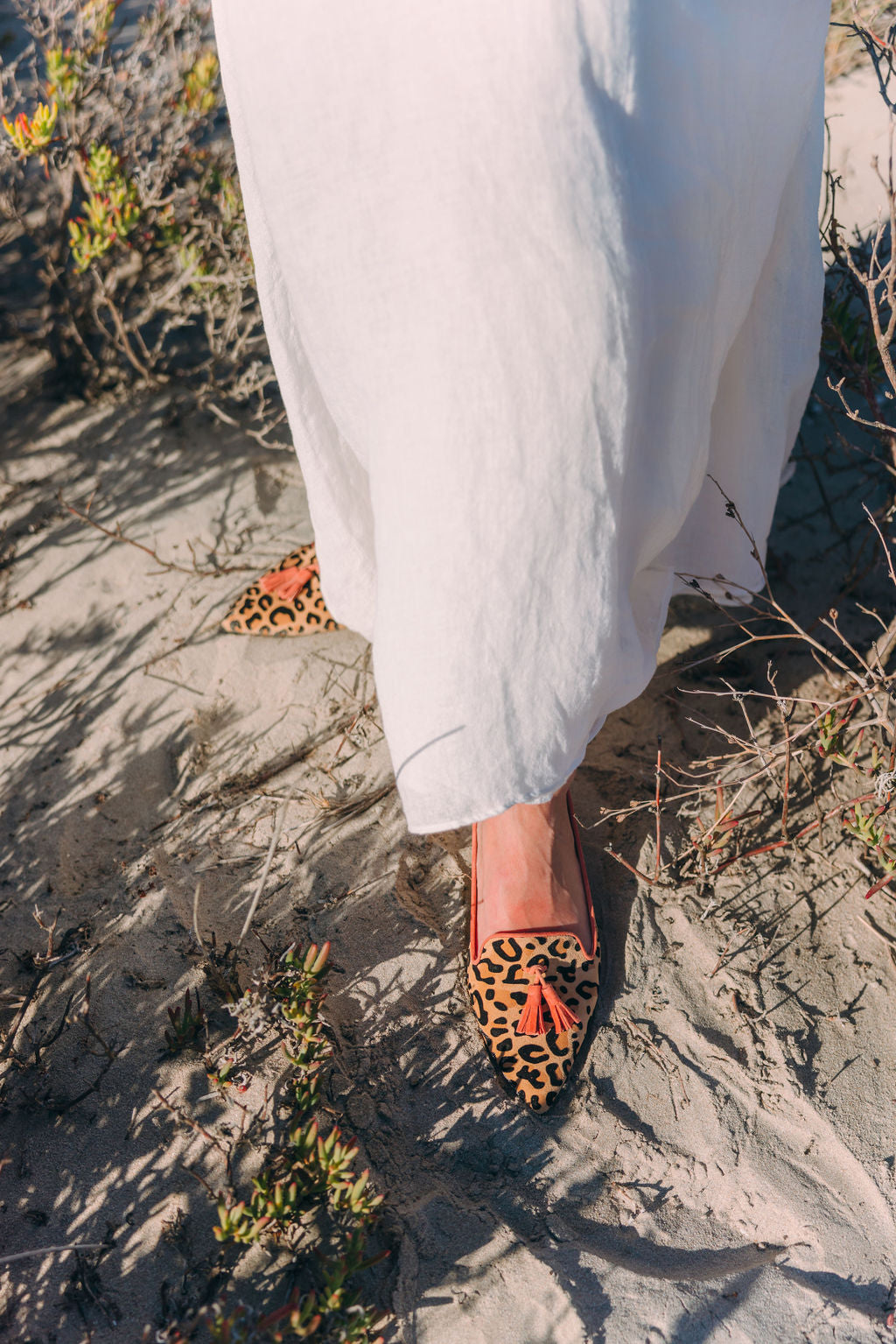 Leopardino-Melon Tassel Loafer Pointy (short tassel)