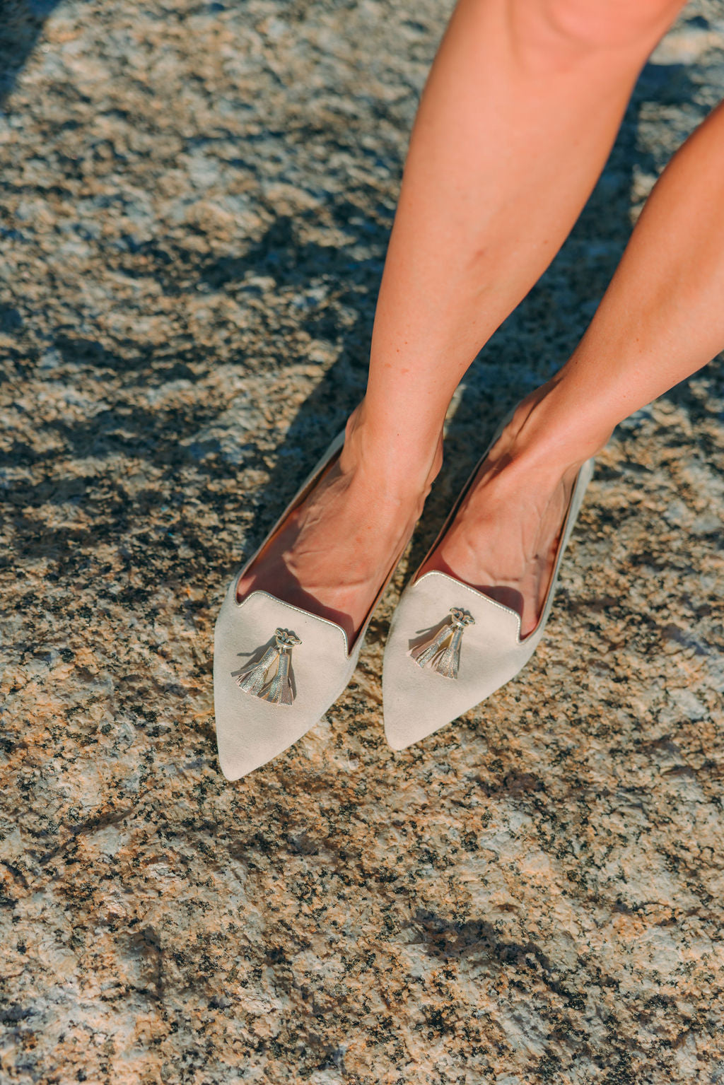 Crema-Berg Wash Platino Tassel Loafer Pointy (short tassel)