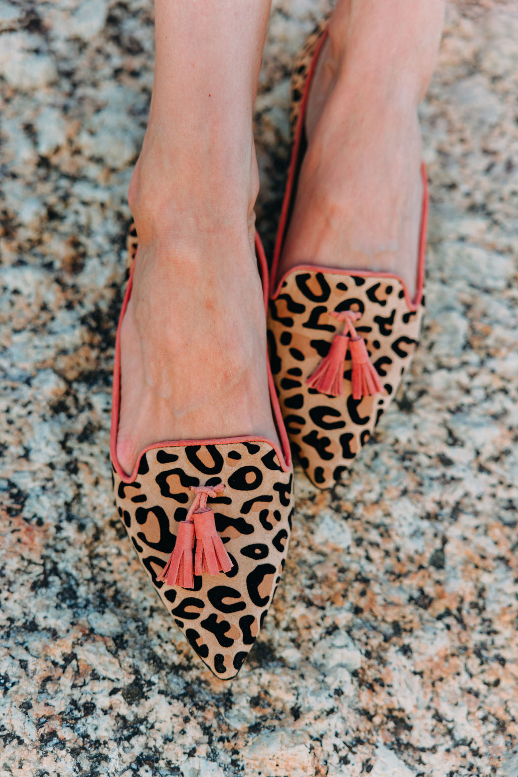 Leopardino-Melon Tassel Loafer Pointy (short tassel)