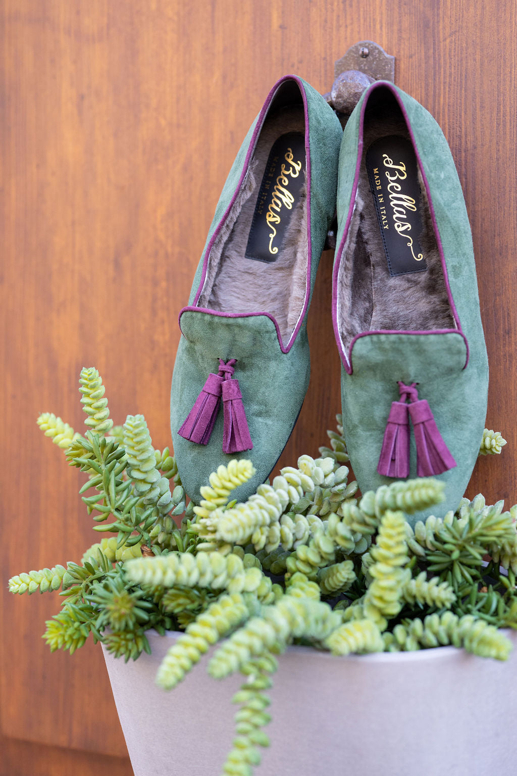 Verde-Bordo Tasselloafer gefüttert