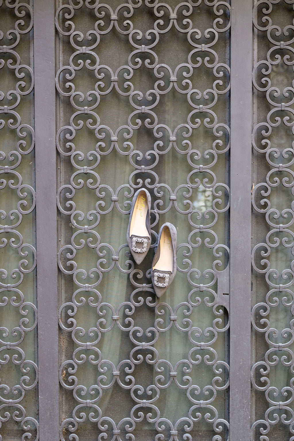 Psyke Glitter Buckle Pointy Loafer