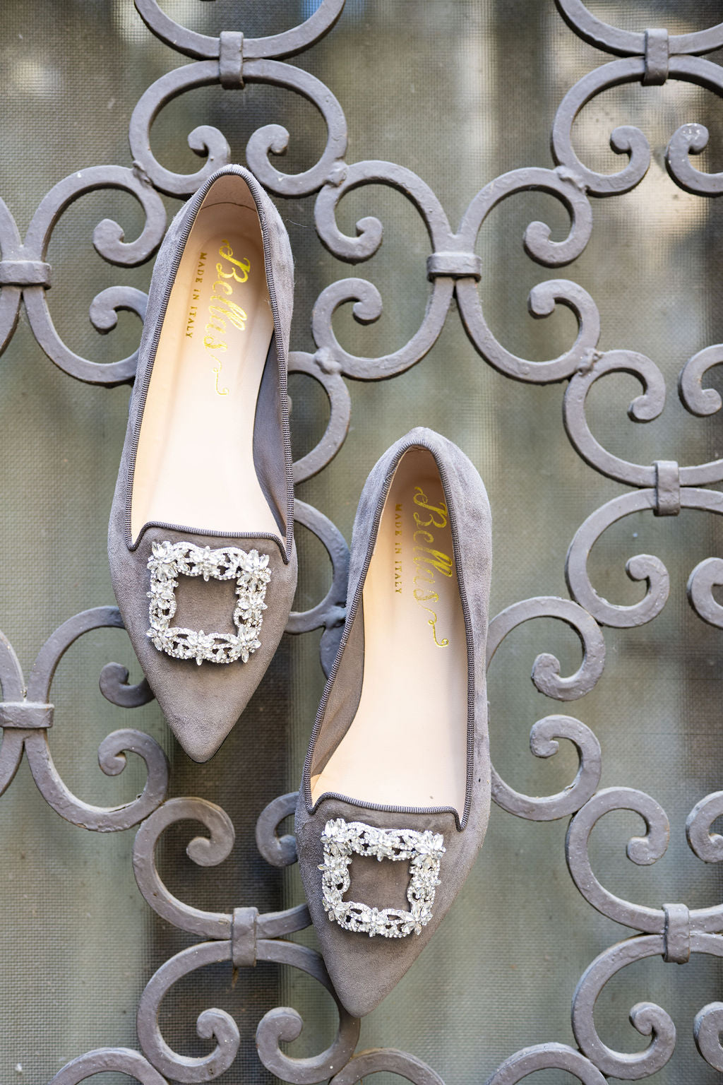 Psyke Glitter Buckle Pointy Loafer