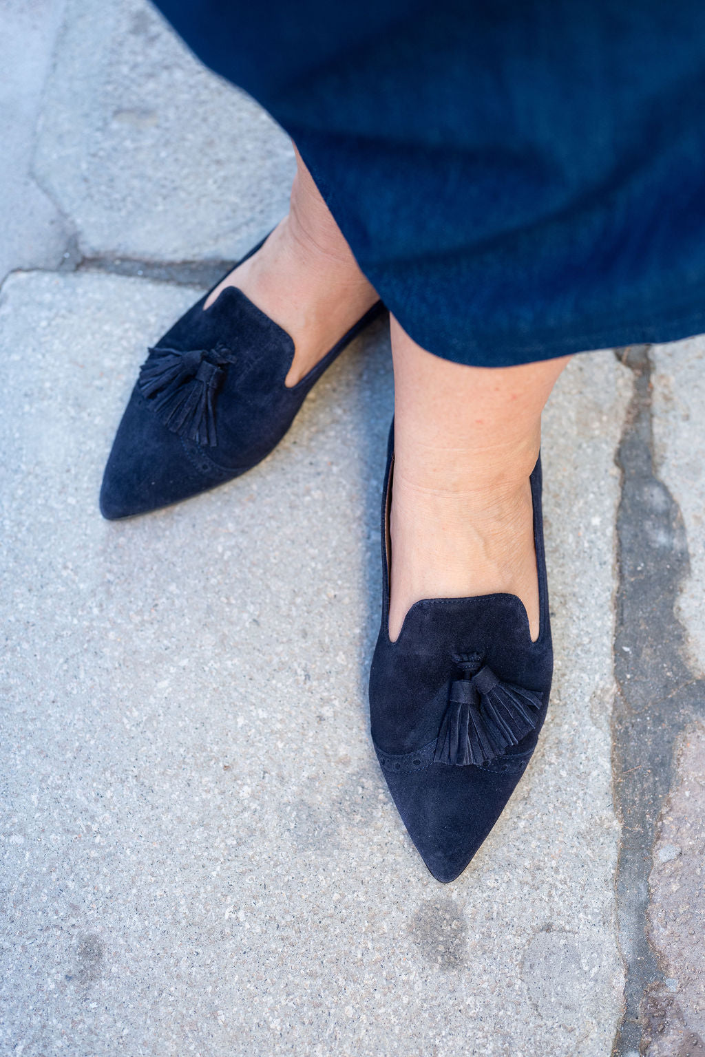 Bleu Budapester Tasselloafer Pointy