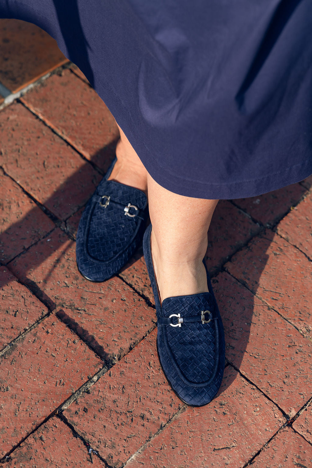 Blu Woven Horsebit Loafer