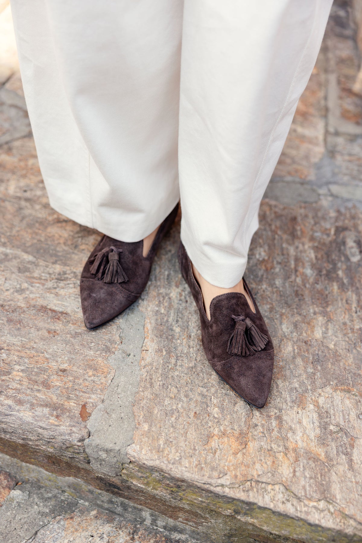 SHOOTINGSCHUH Fondente Budapester Tasselloafer Pointy 41