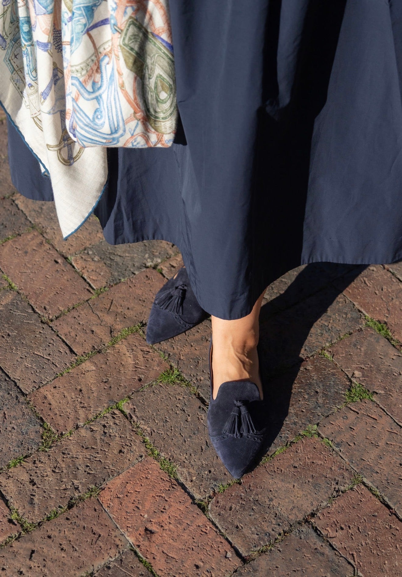 Bleu Budapester Tasselloafer Pointy