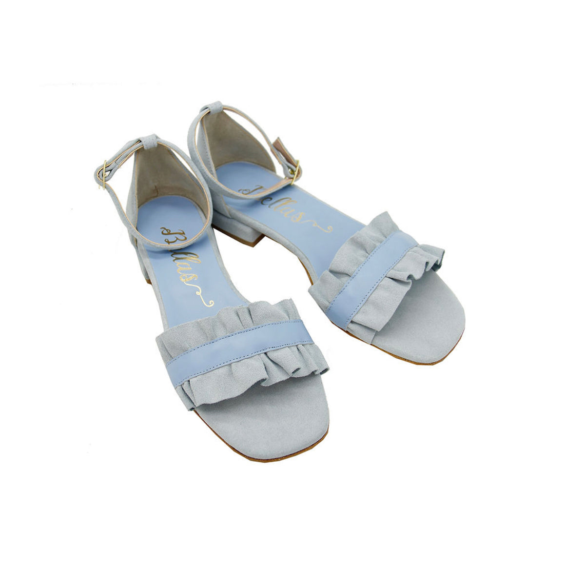 Sandals Ruffles light blue