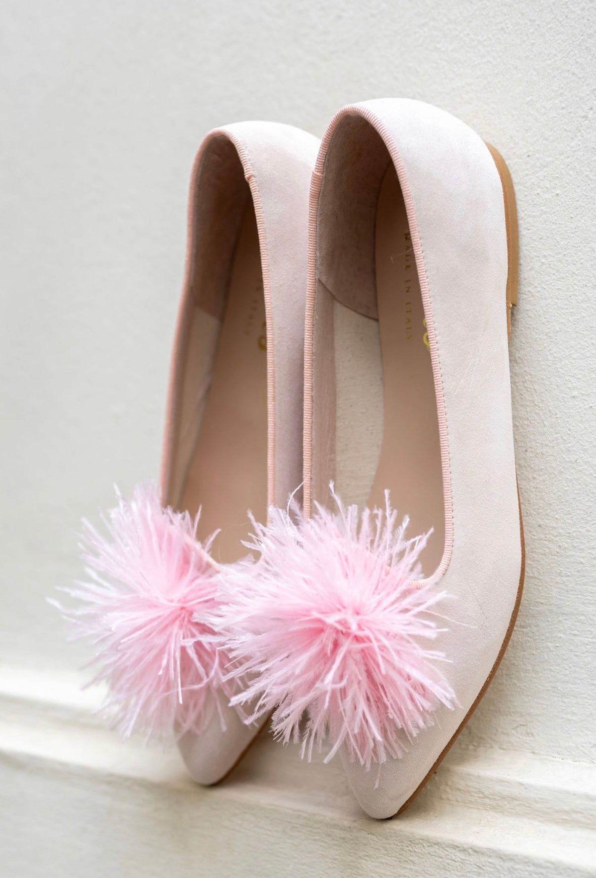 SHOOTINGSCHUH Rosa Federn Pointy 41