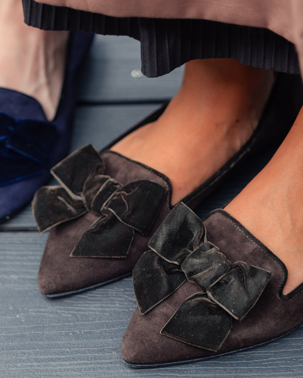 T.Moro-Dark Brown Schleifenloafer Pointy