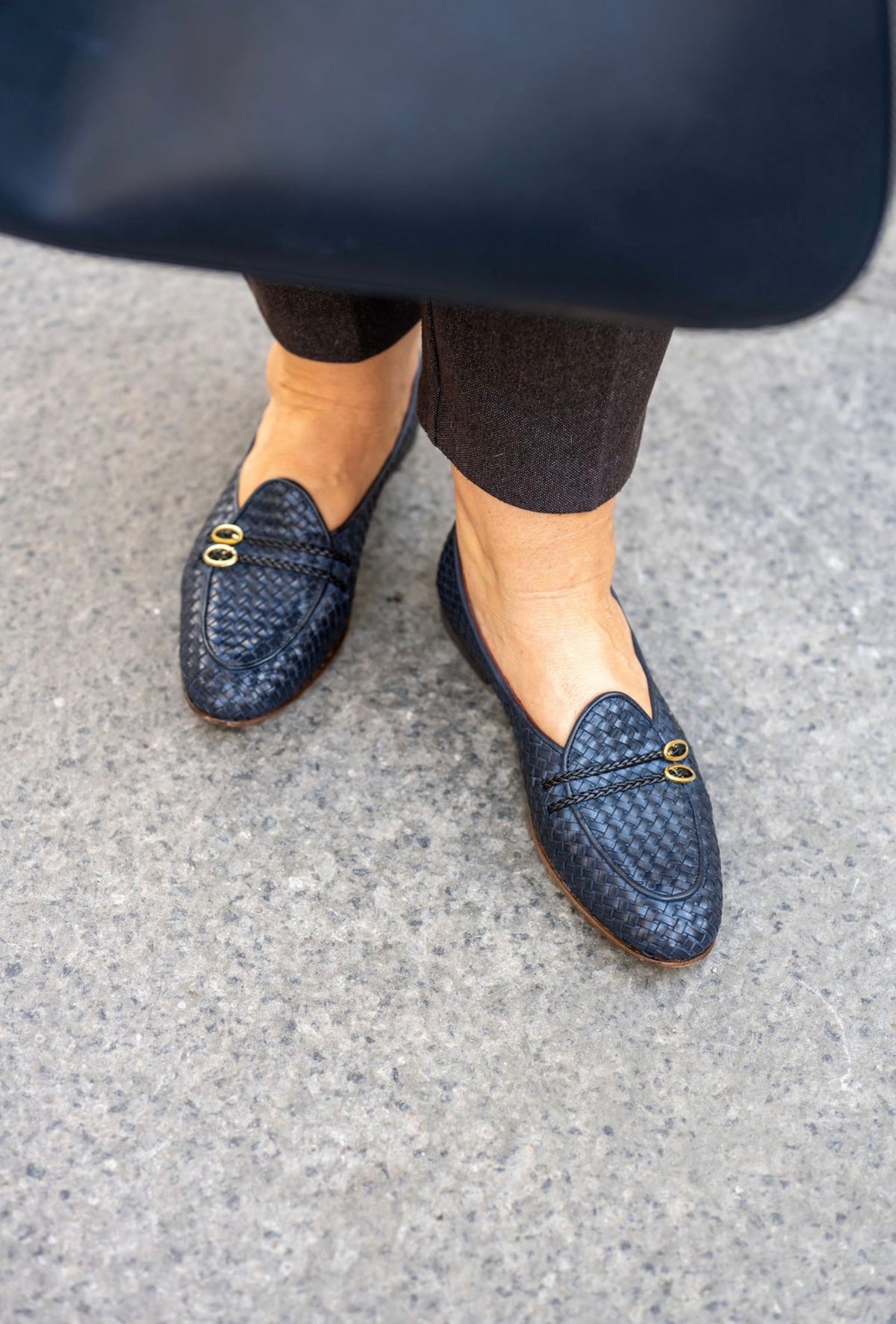 Blu Woven Buckle Loafer