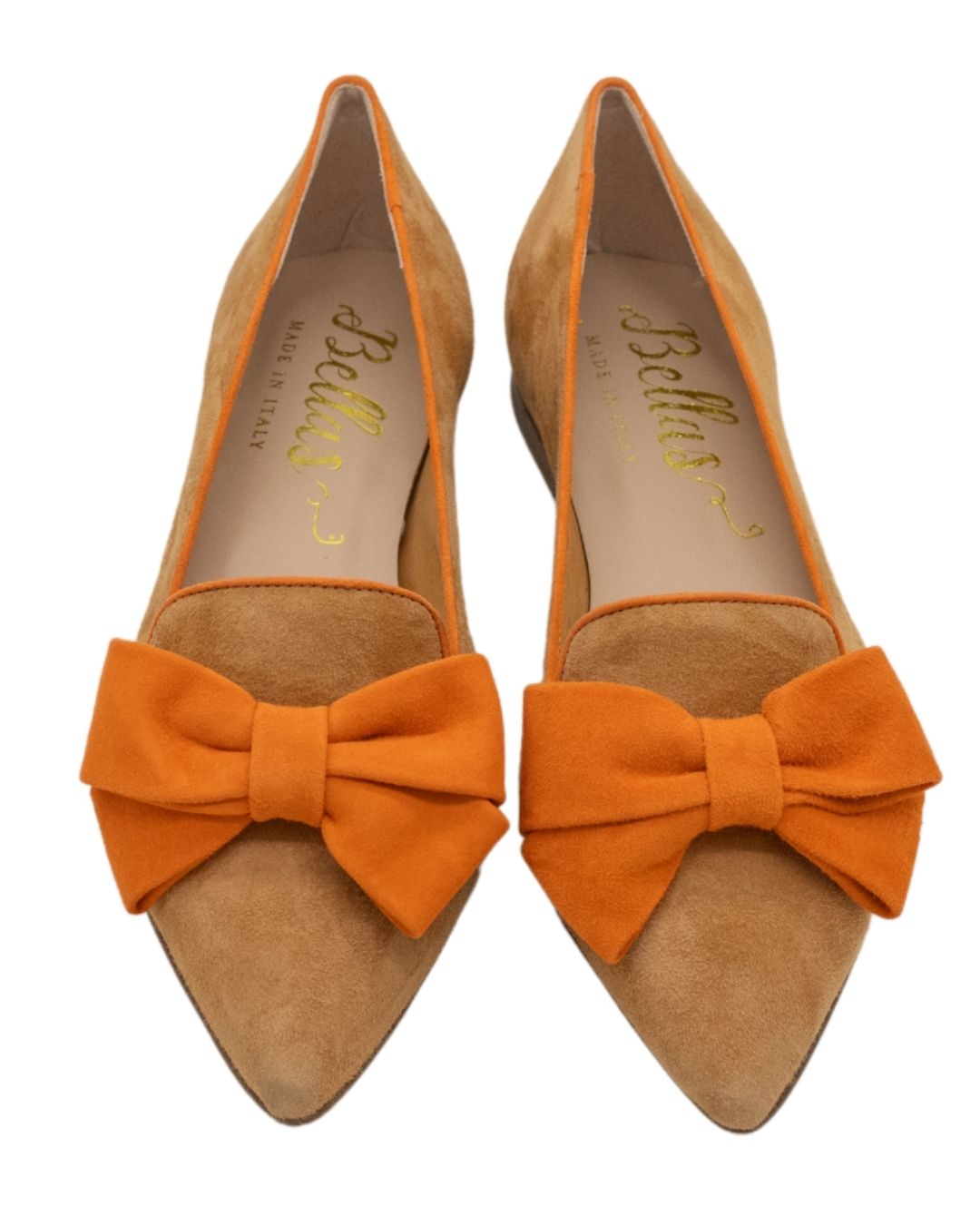 Amber-Mandarino Pointy Bow Loafer