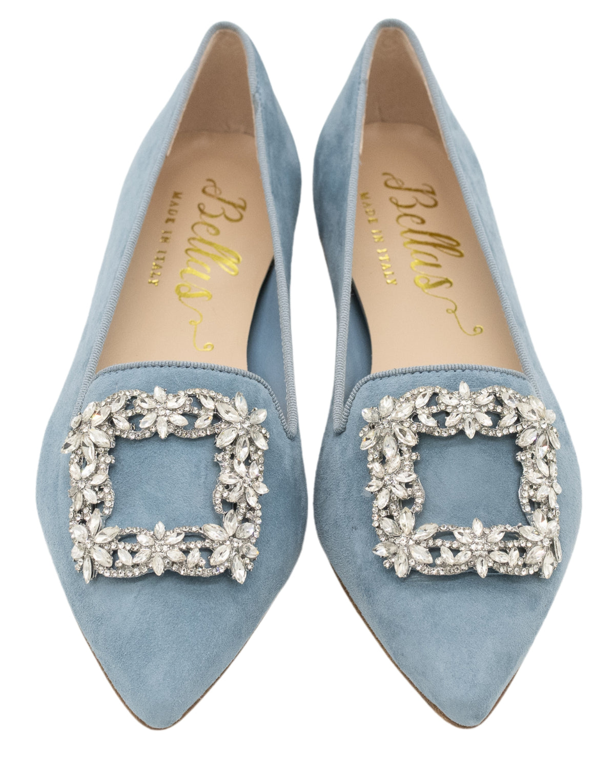 Artic Glitter Buckle Pointy Loafer