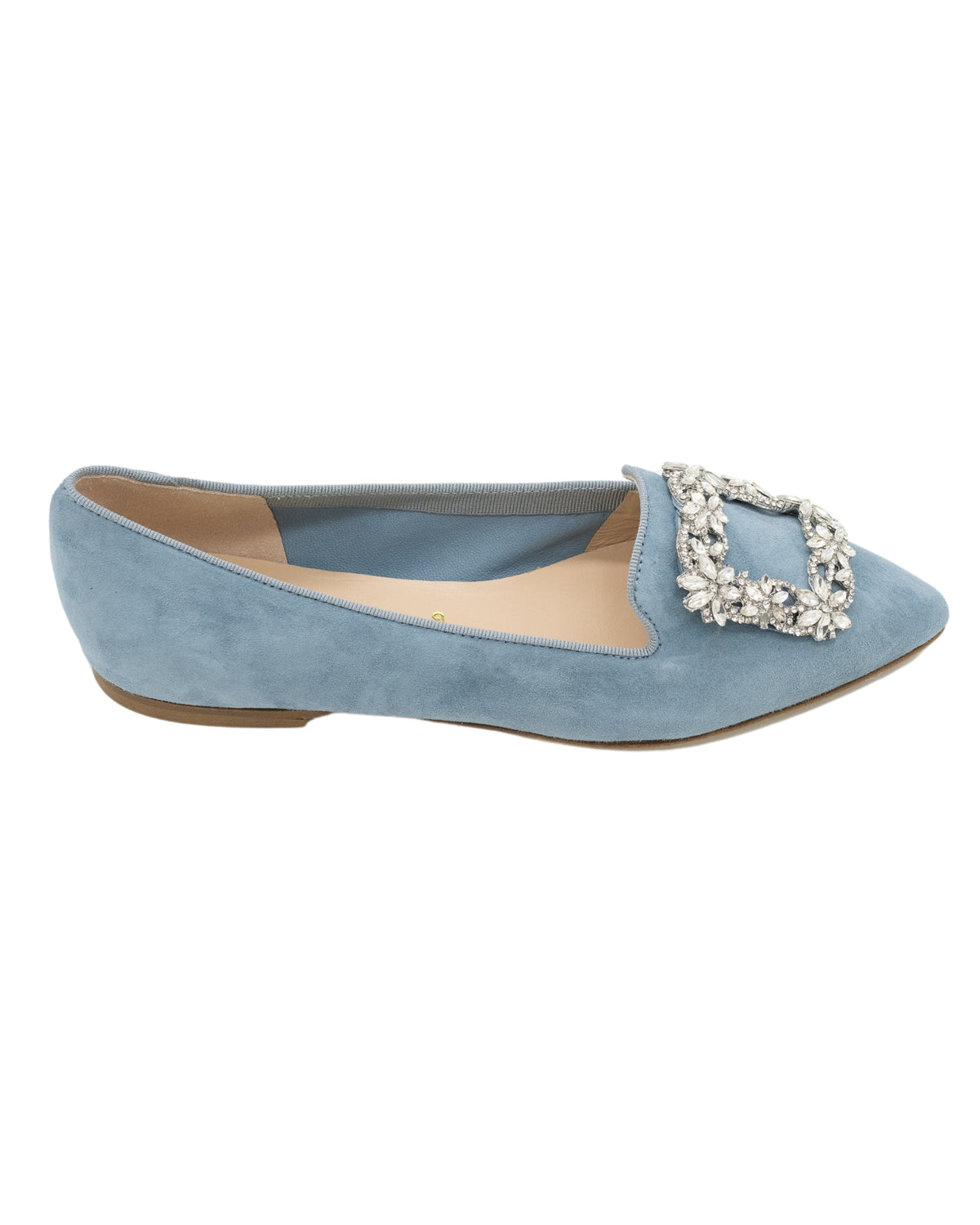 Artic Glitter Buckle Pointy Loafer