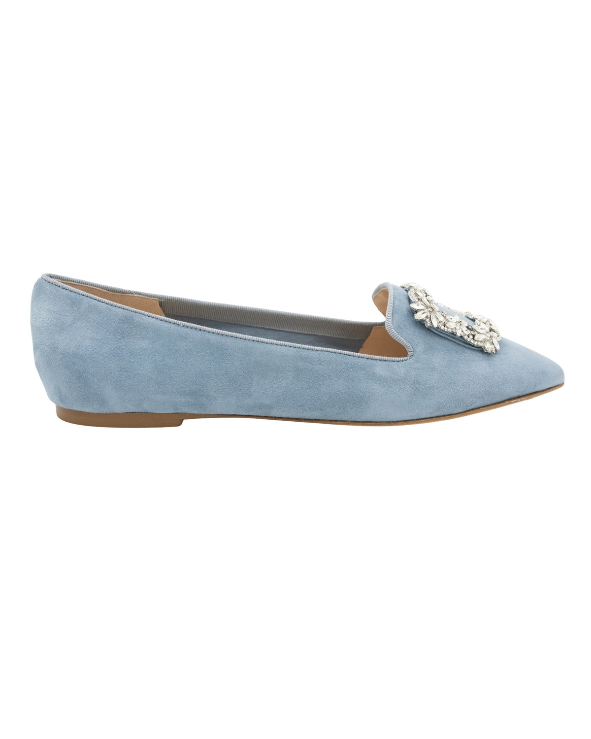 Artic Glitter Buckle Pointy Loafer