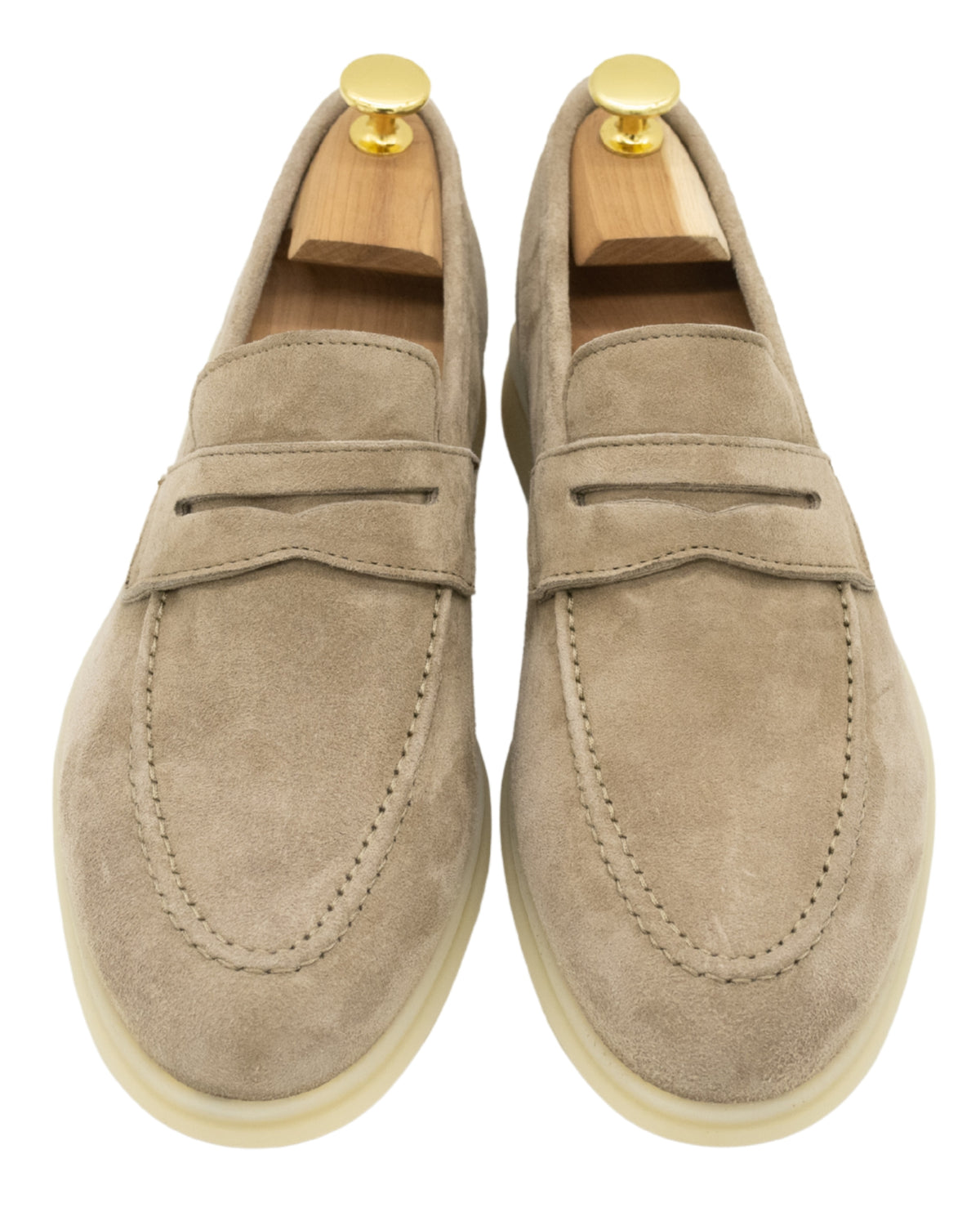 Beige Yachtslipper Herren