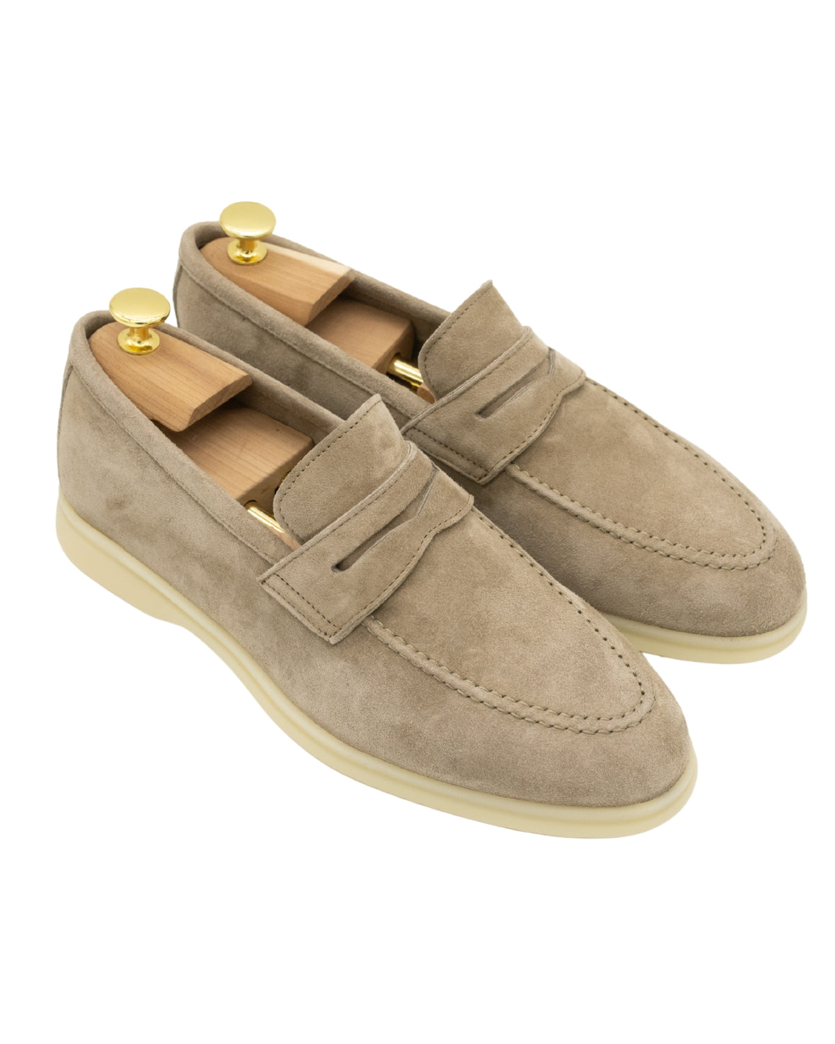 Beige Yachtslipper Herren