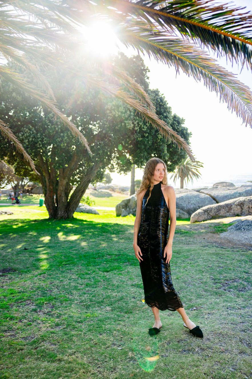 Mules Nero Fringed