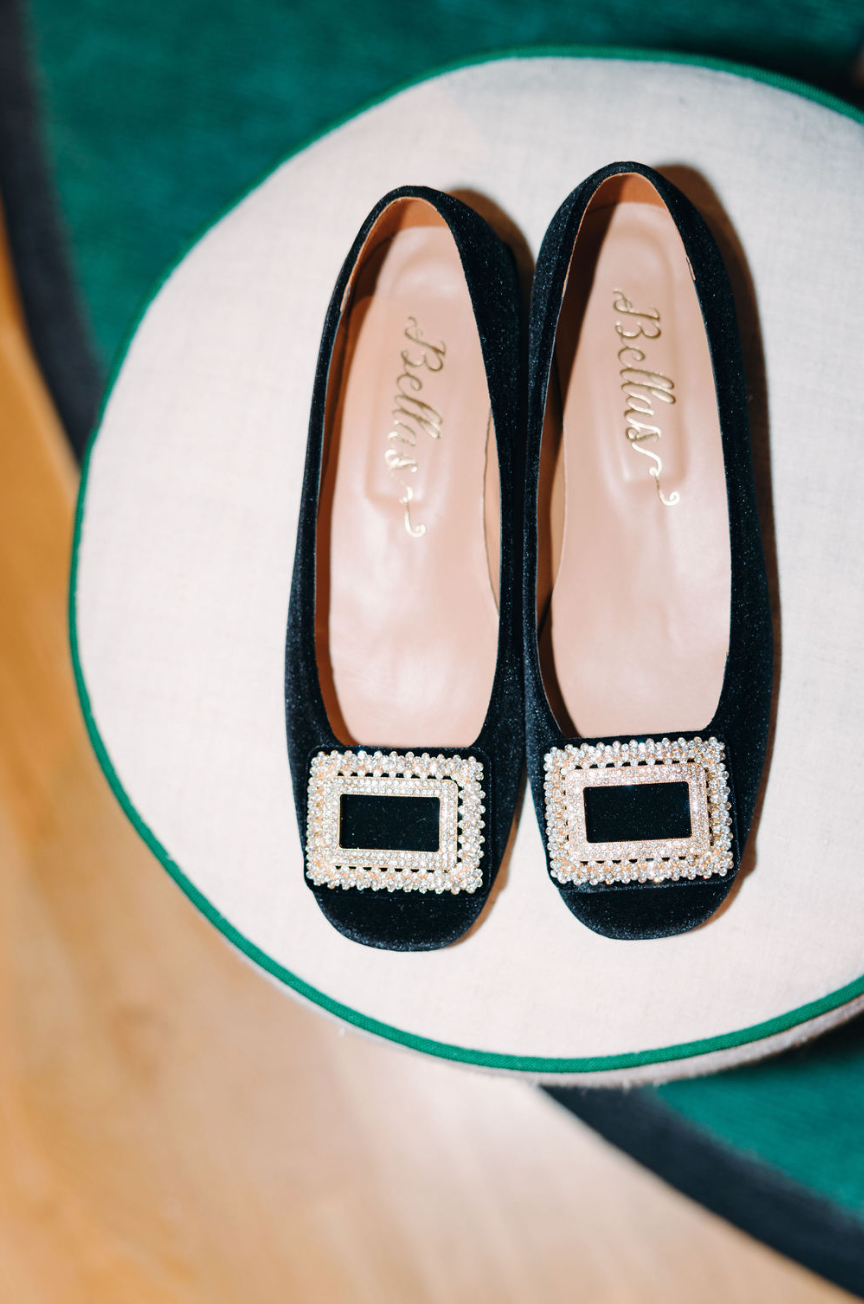 Ballerina Black Velvet Glitter