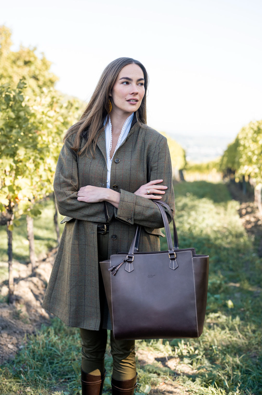 Bellas Shopper Dark Brown Large