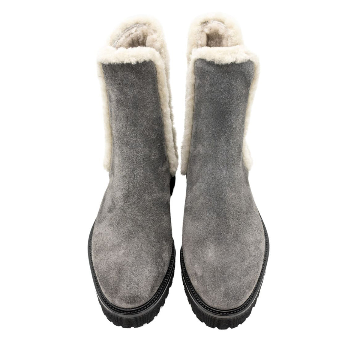 Chelsea boots anthracite lined with lambskin