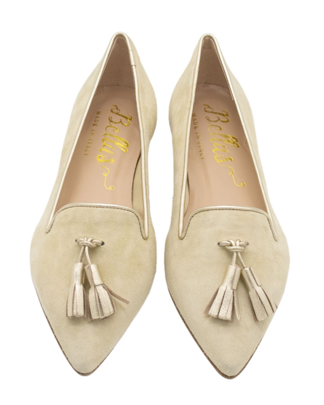 Crema-Berg Wash Platino Tasselloafer Pointy (kurzer Tassel)