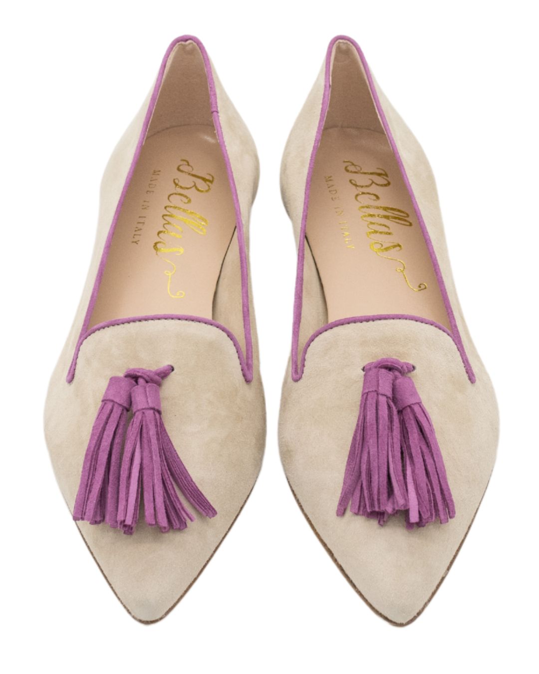 Ecru-Confetti Tassel Loafer Pointy (long tassel)
