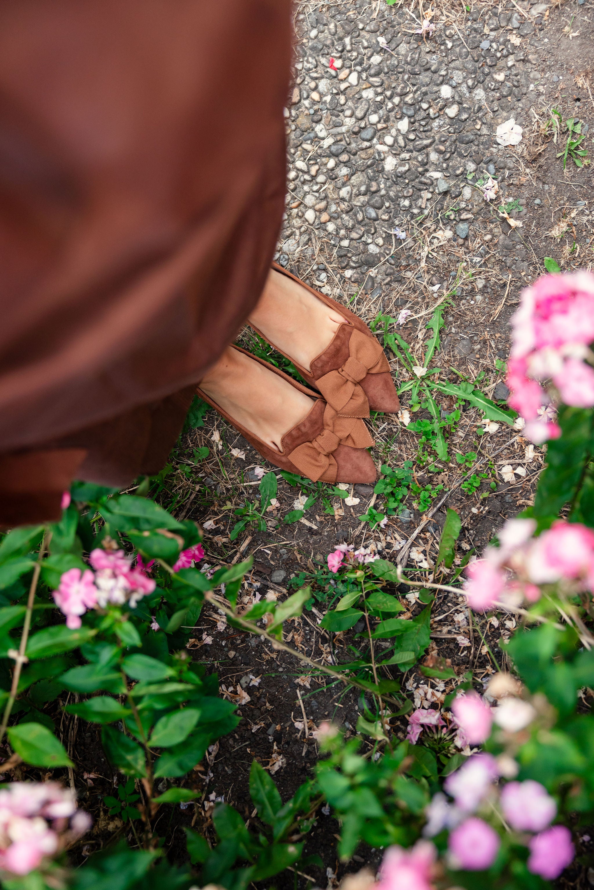 SHOOTINGSCHUH Russet-Camoscio Schleifenloafer Pointy 41