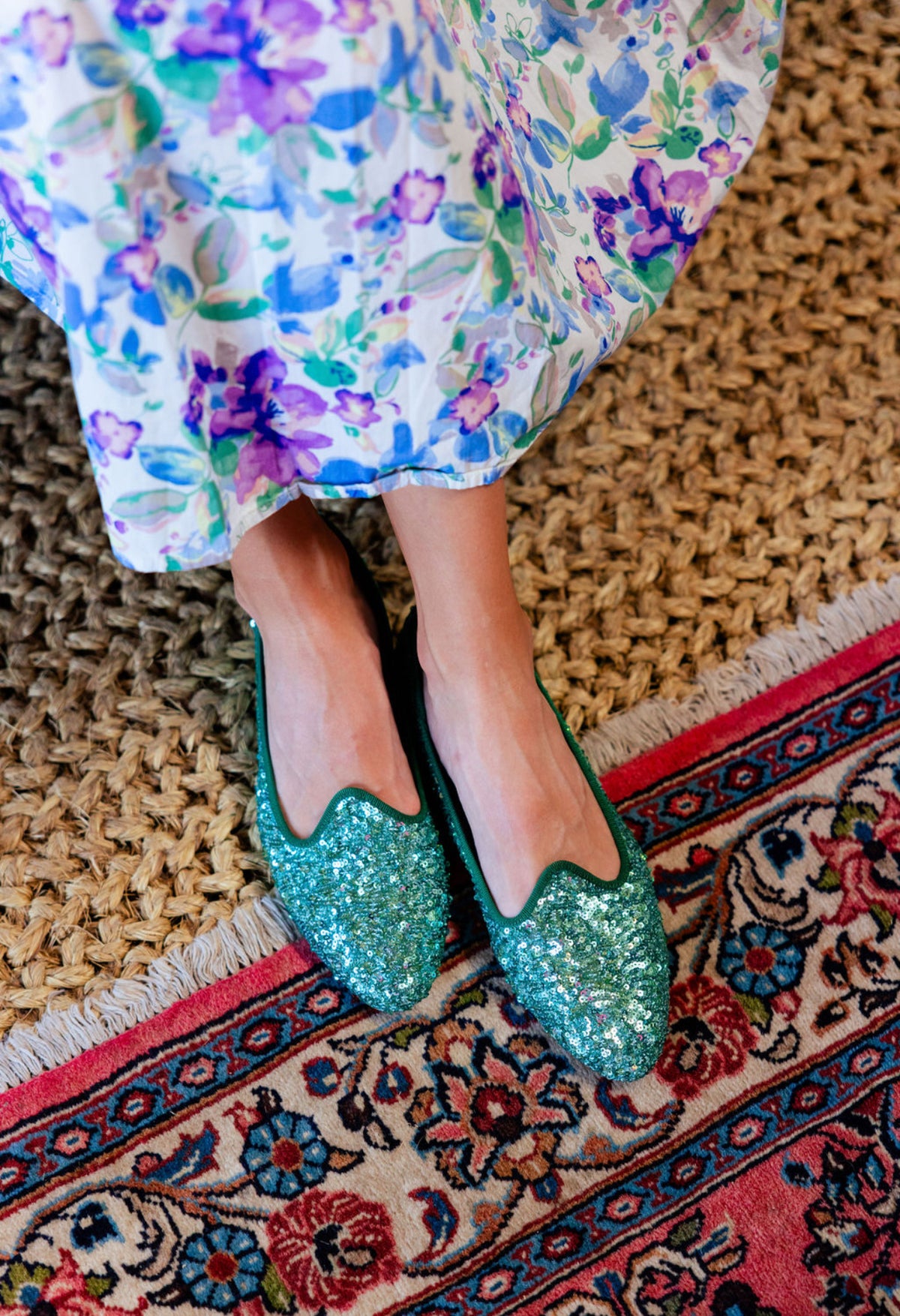 Ballerina Menta Sequins