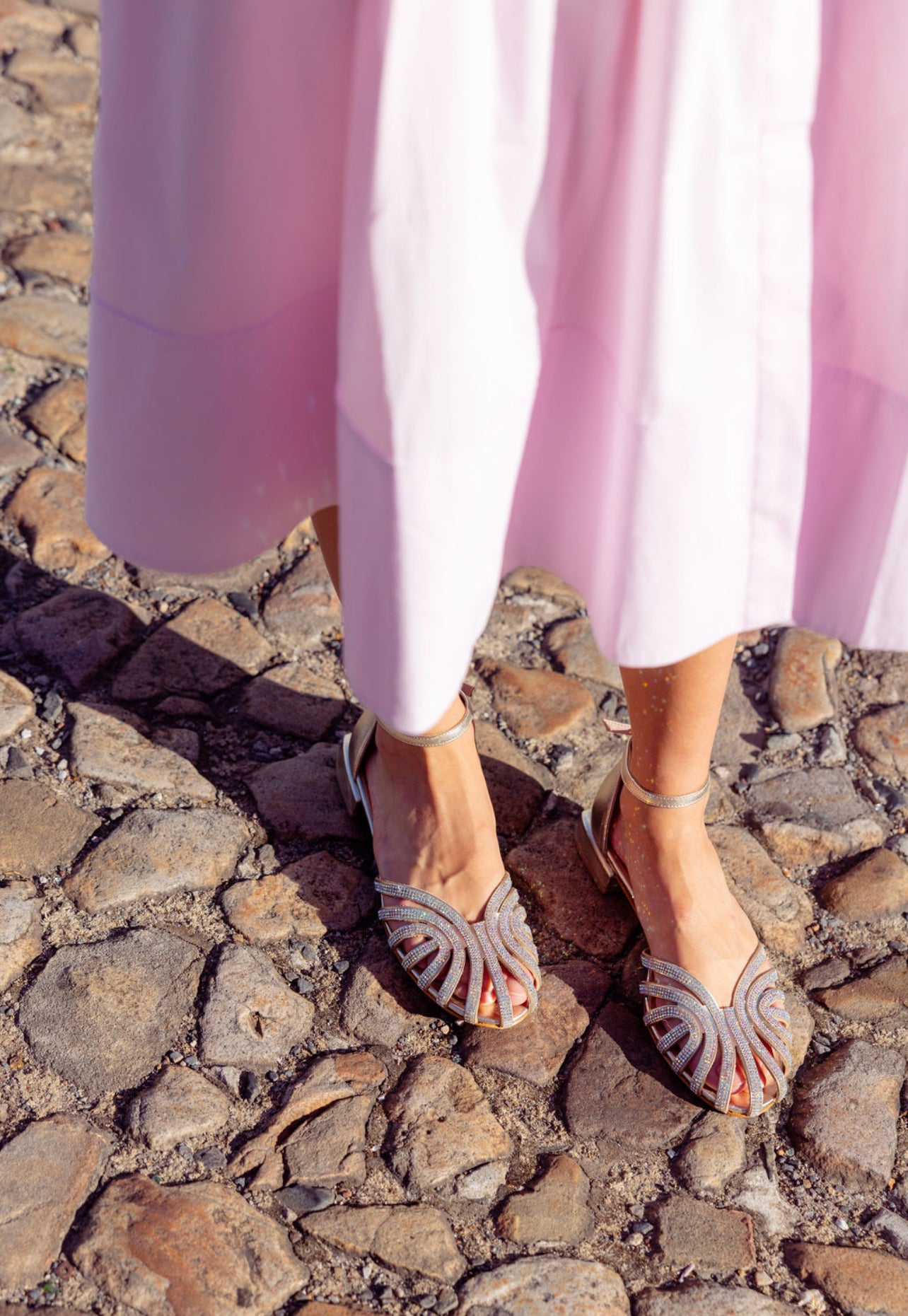 Sandals Glitter Gold