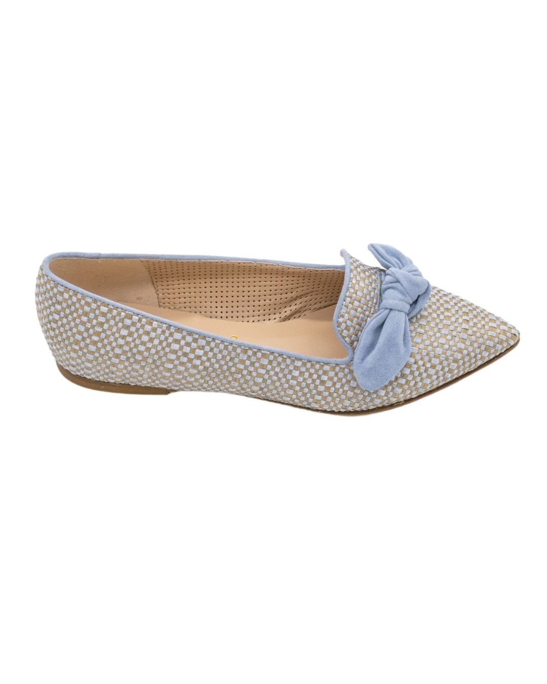 Jeans raffia bow loafer Pointy