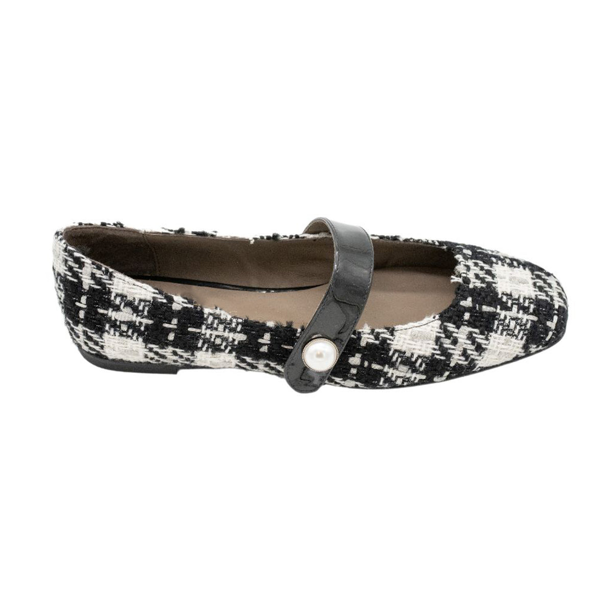 Mary Jane Tweed black and white