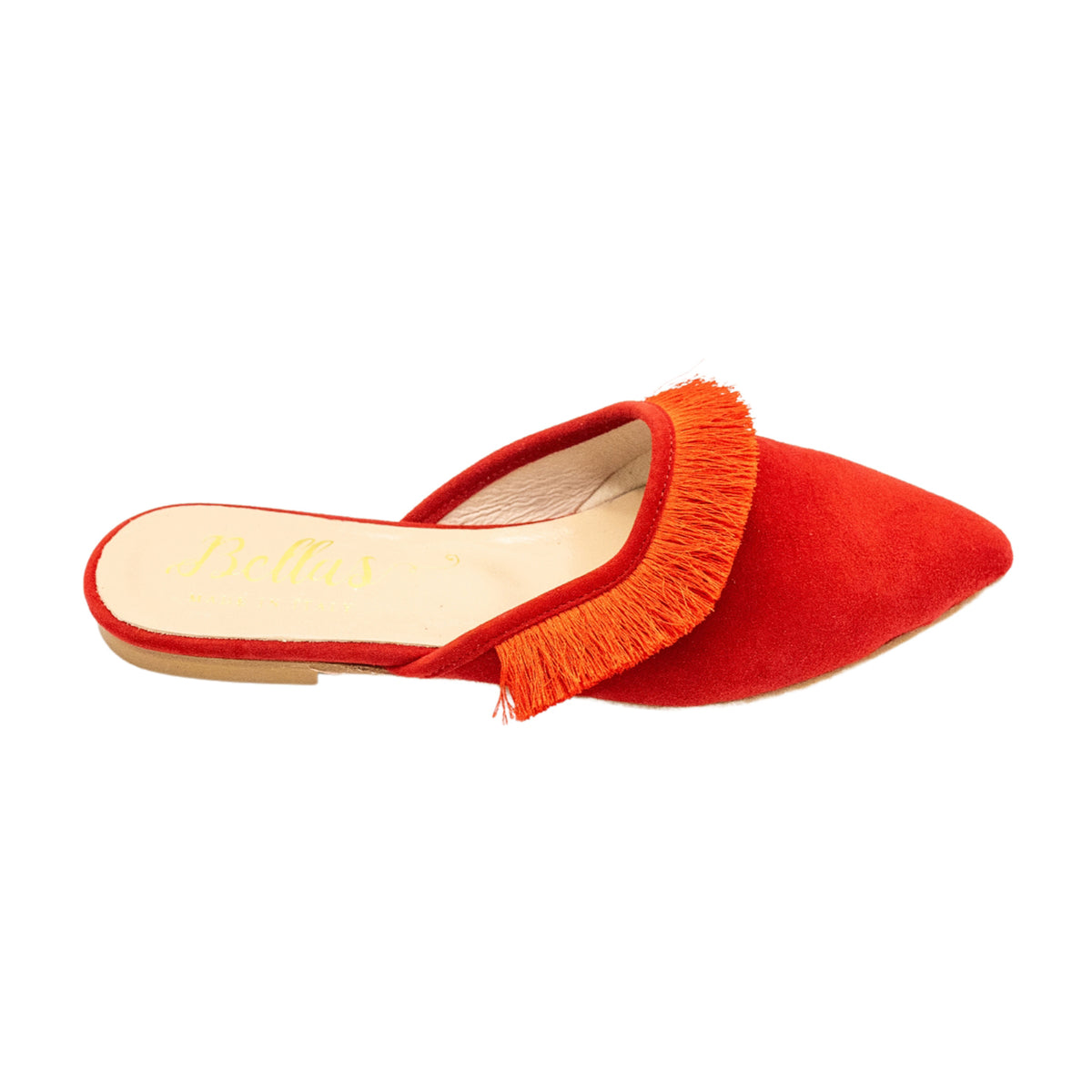 Mules Rosso Fringed