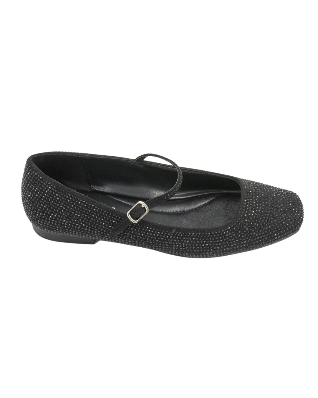 Nero Strass Mary Jane Velluto