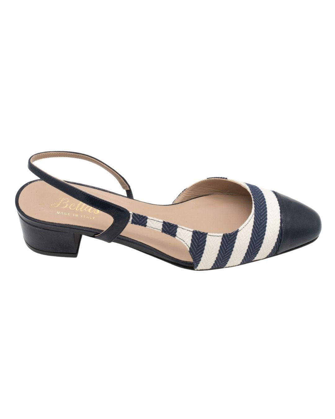 Navy Stripes Slingback