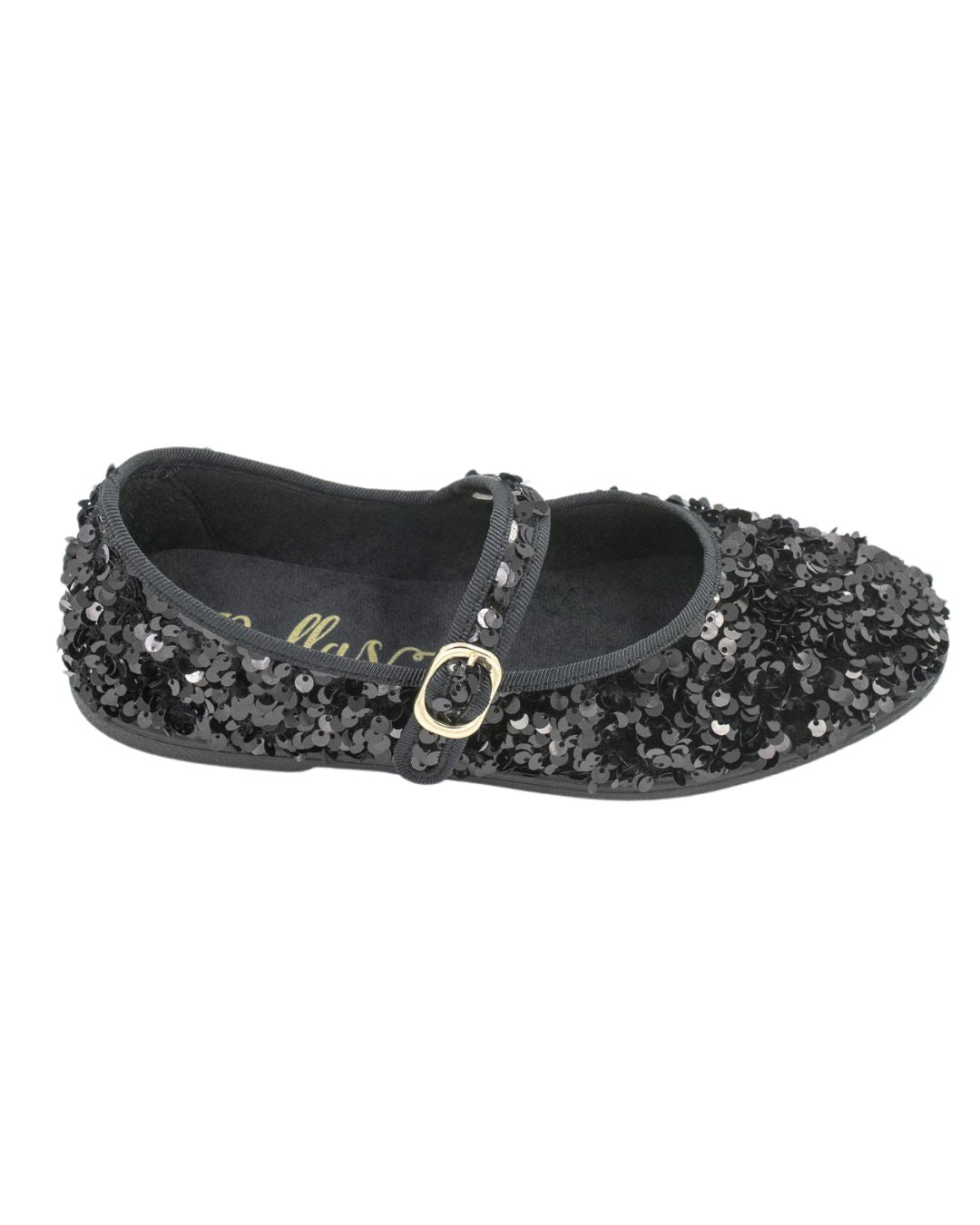 Negro Mary Jane Furlane Pailletten (Vegan)