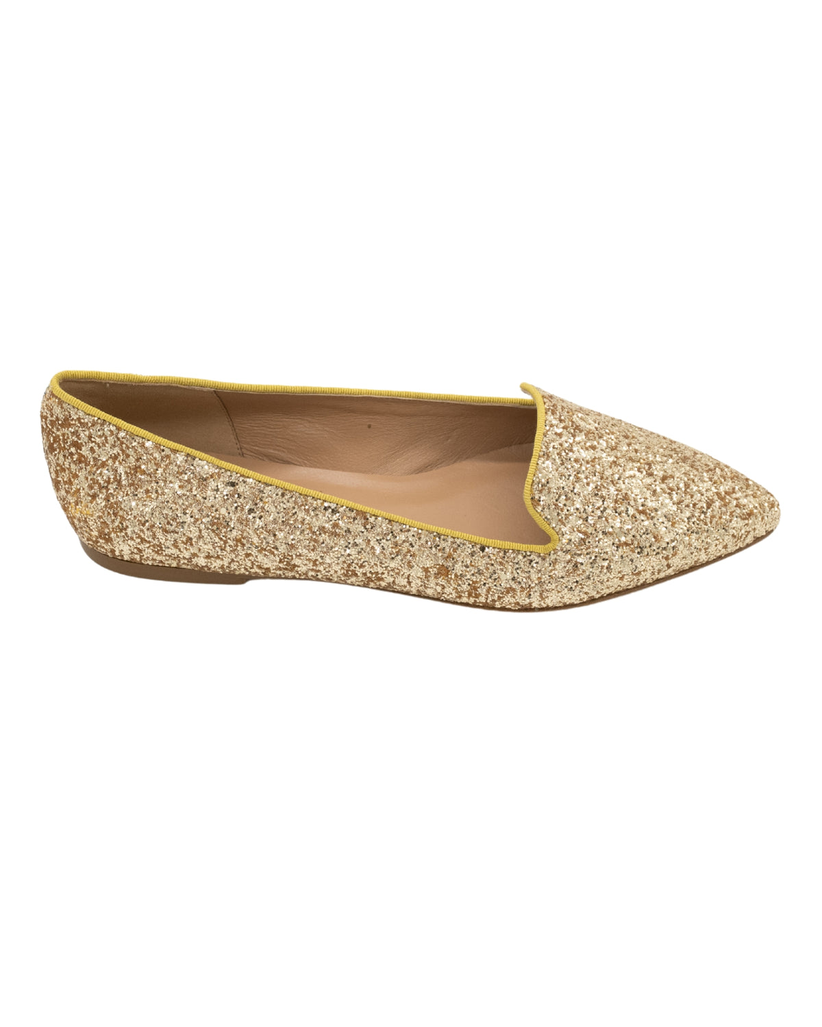 Platino Glitter Pointy Loafer