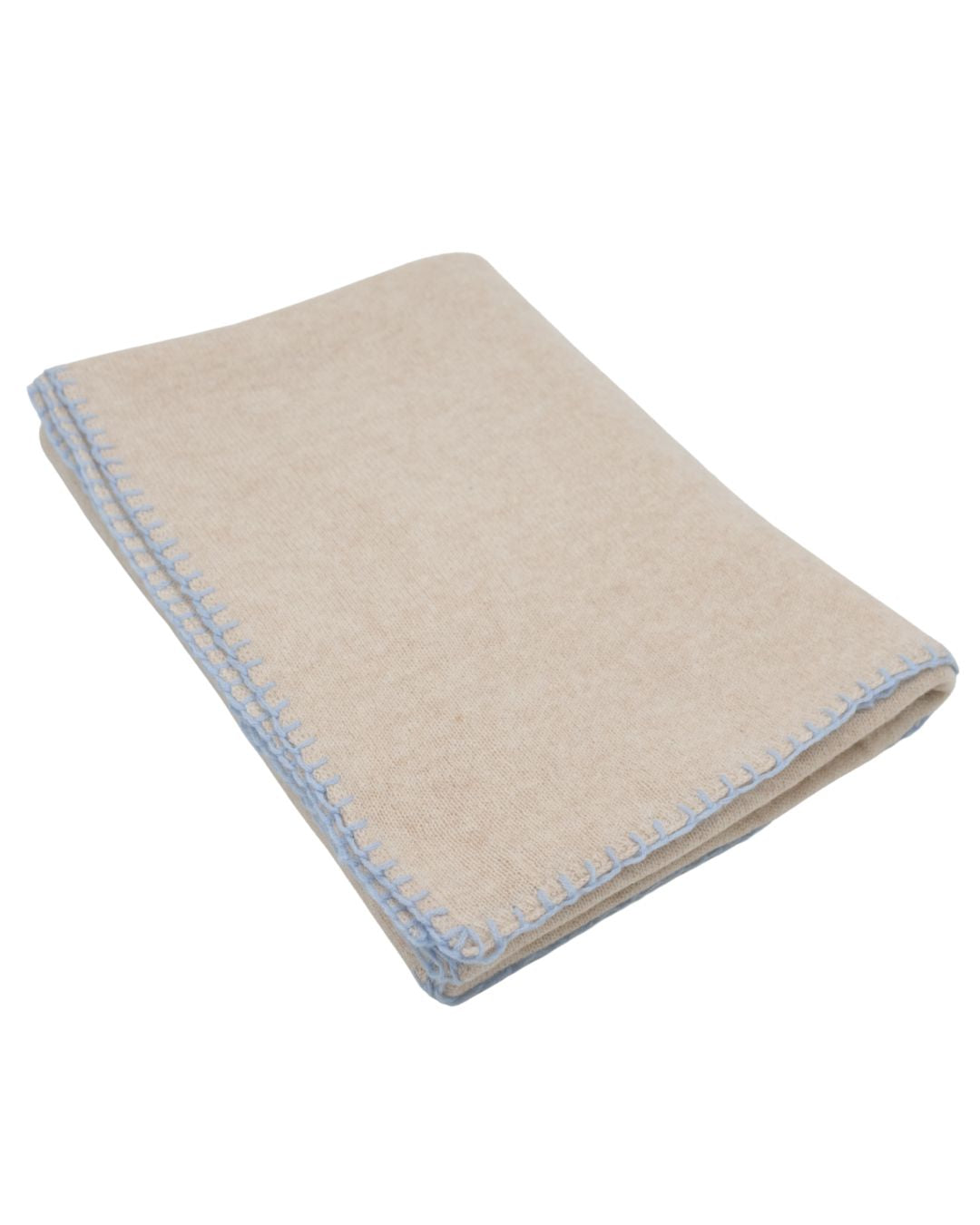 Sandstone-Dusty Blue Cashmere Schal
