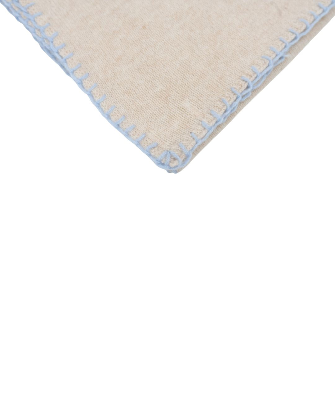 Sandstone-Dusty Blue Cashmere Schal