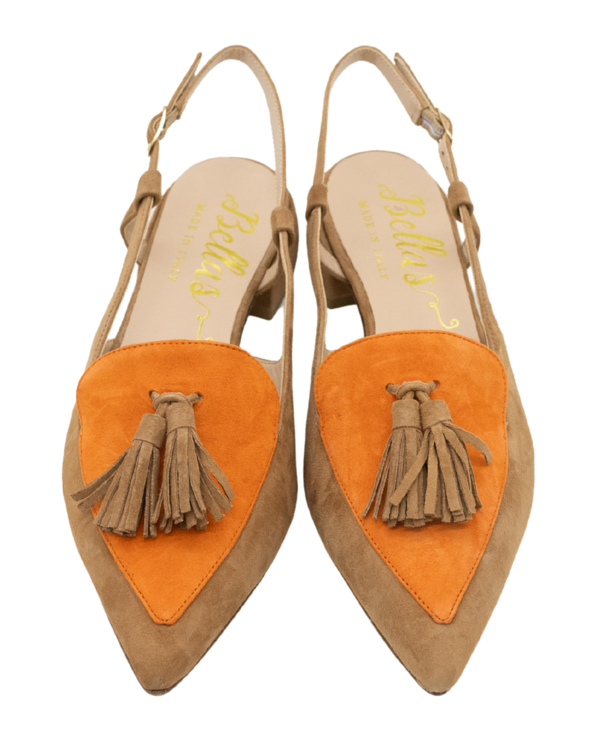 Tan-Mandarino Tassel Slingback