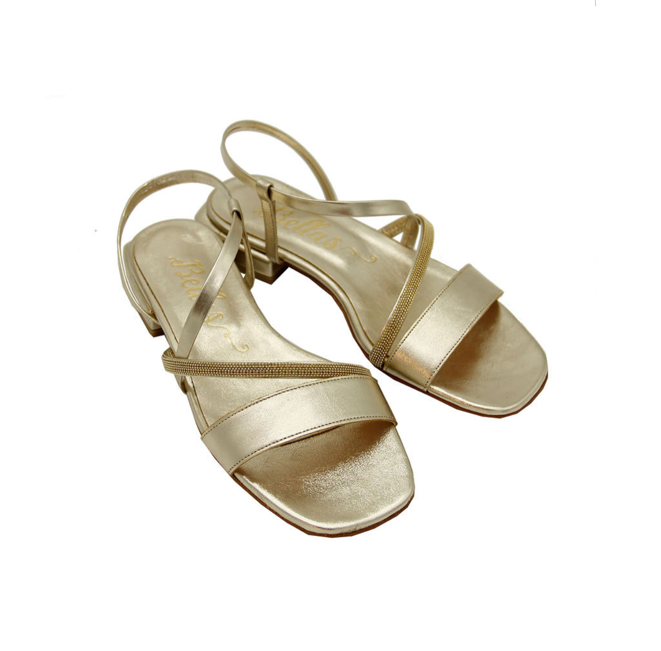 Slingback-Sandalen Gold