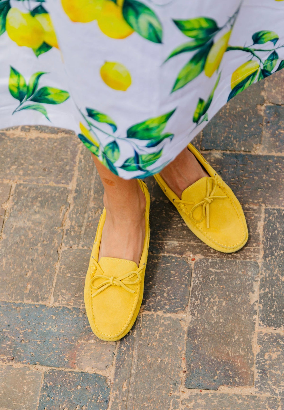 Moccasin Limone mit Schleife