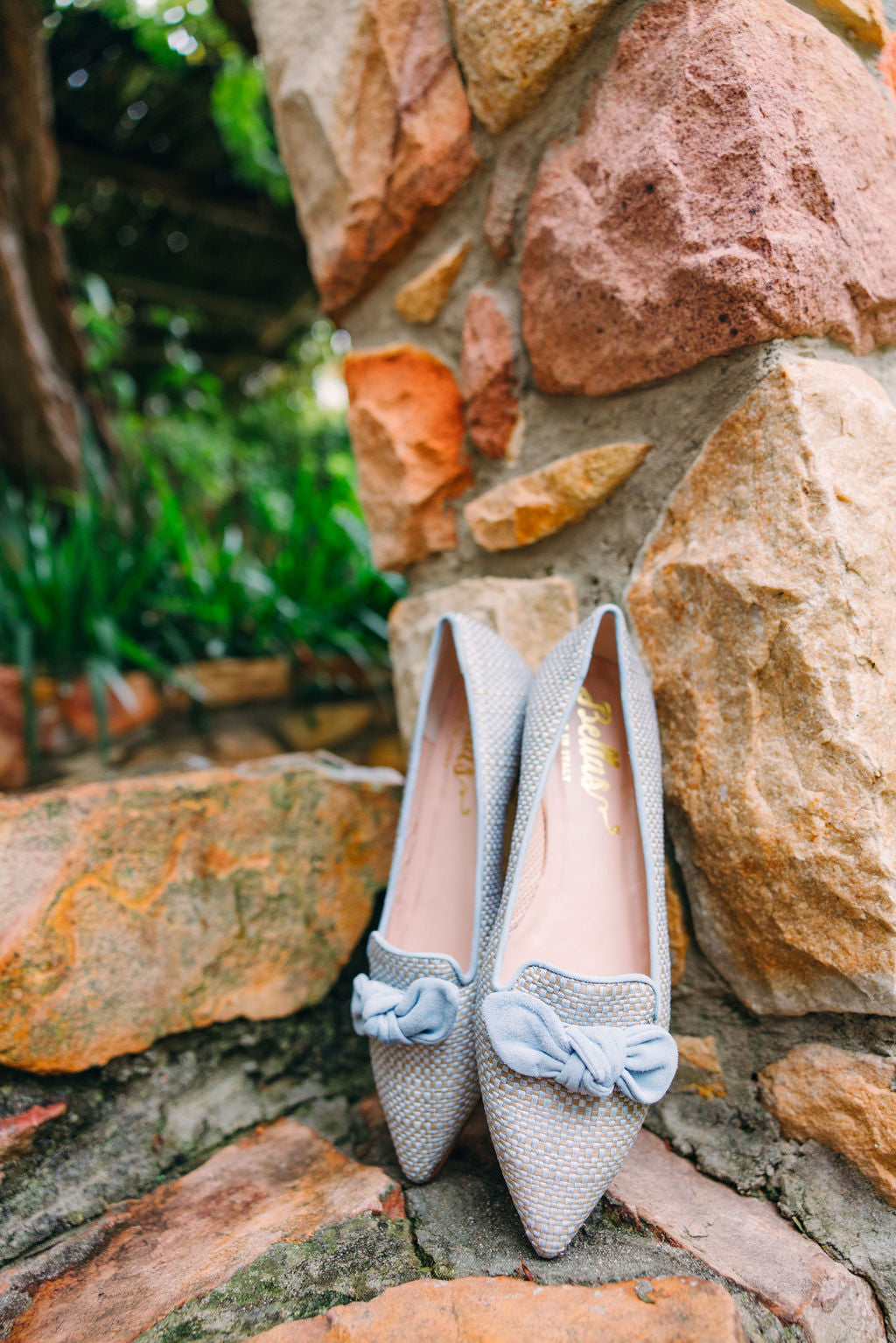 Jeans raffia bow loafer Pointy