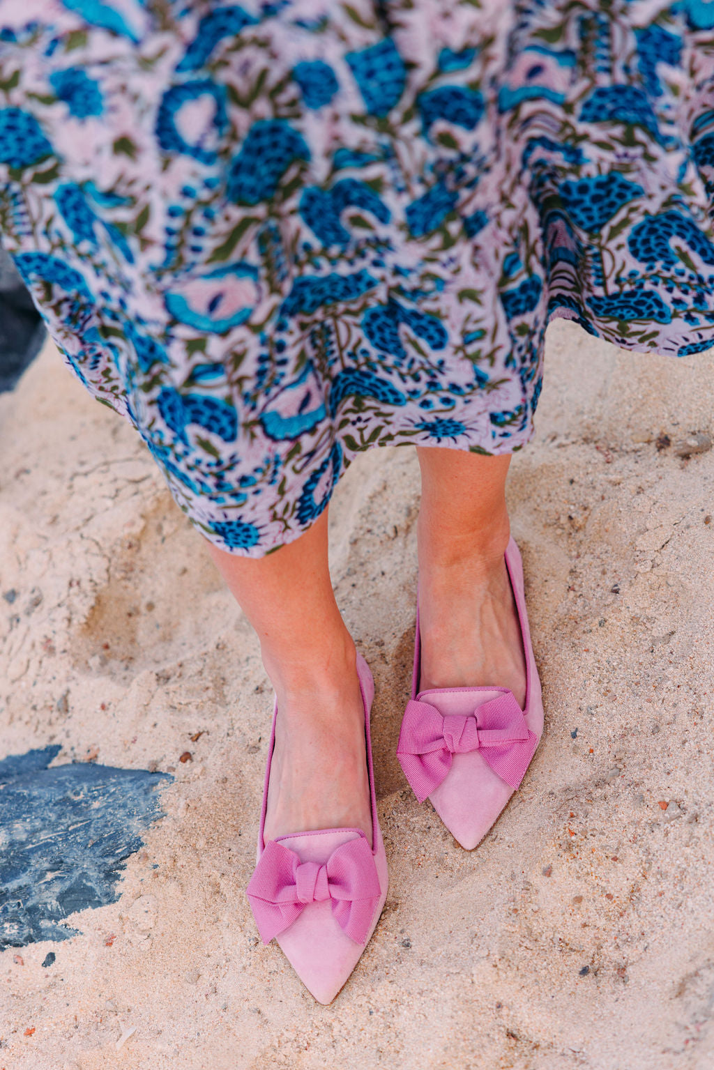 Pig Rose-Ortensia bow loafer Pointy