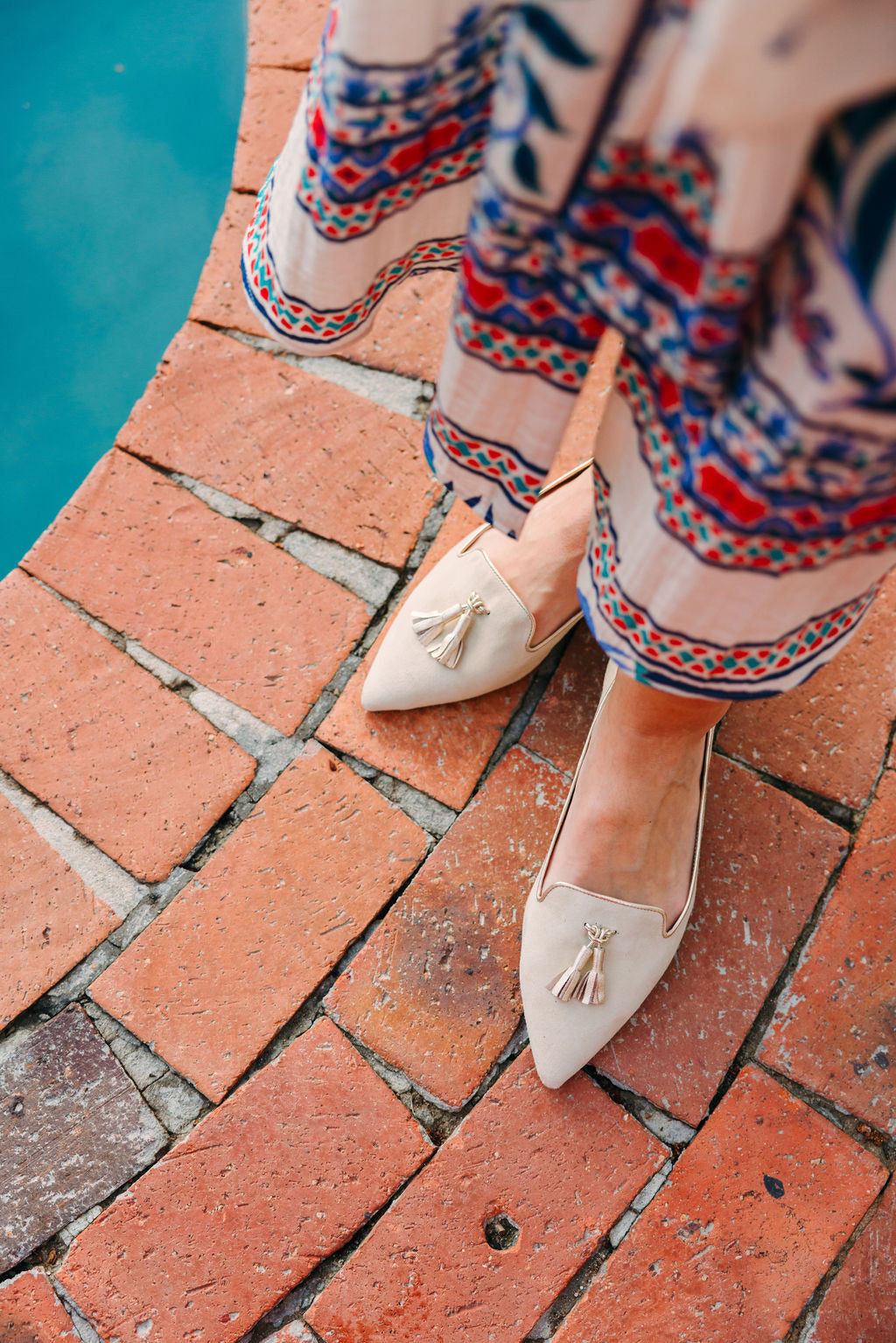 Crema-Berg Wash Platino Tassel Loafer Pointy (short tassel)