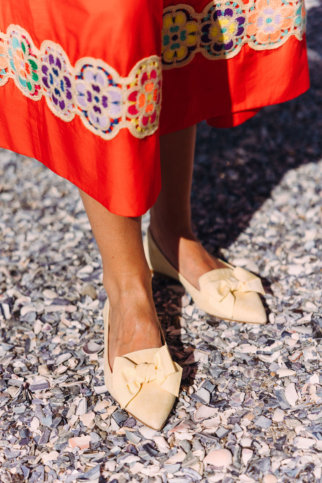 Citrus-Paglia bow loafer Pointy