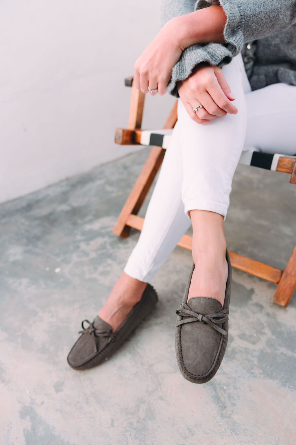 Cenere Moccasin mit Schleife