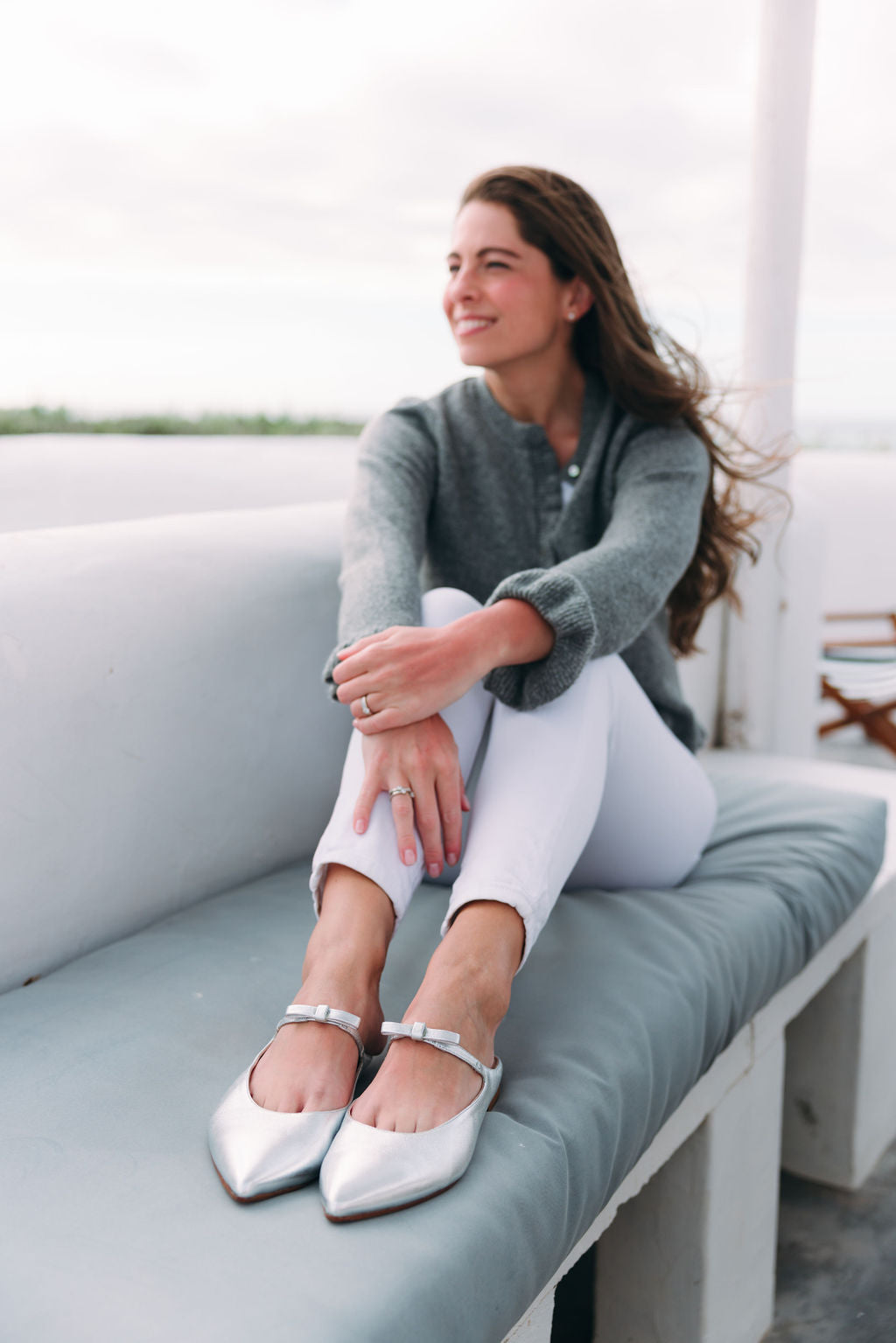 Berg Wash Argento Bow Mules